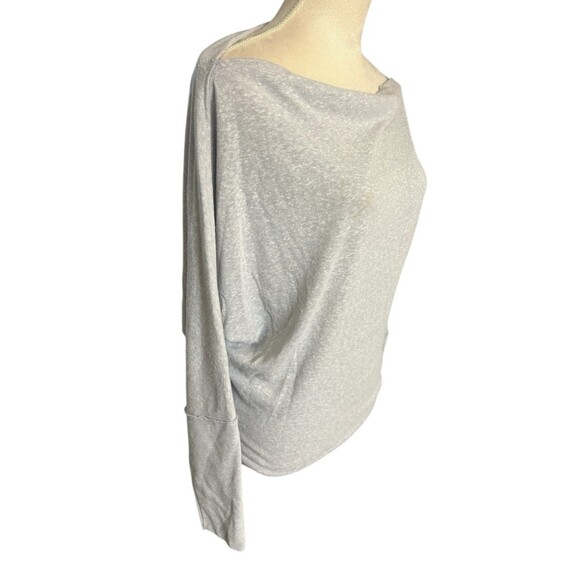 Free People We The Free Slouchy Gray Boat Neck Dolman Sleeve Pullover Top Sz M - Picture 6 of 11